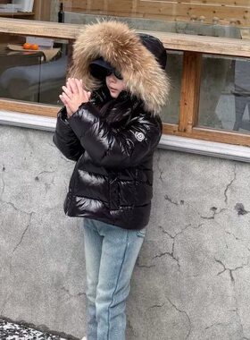儿童90白鸭绒三防大毛领羽绒服