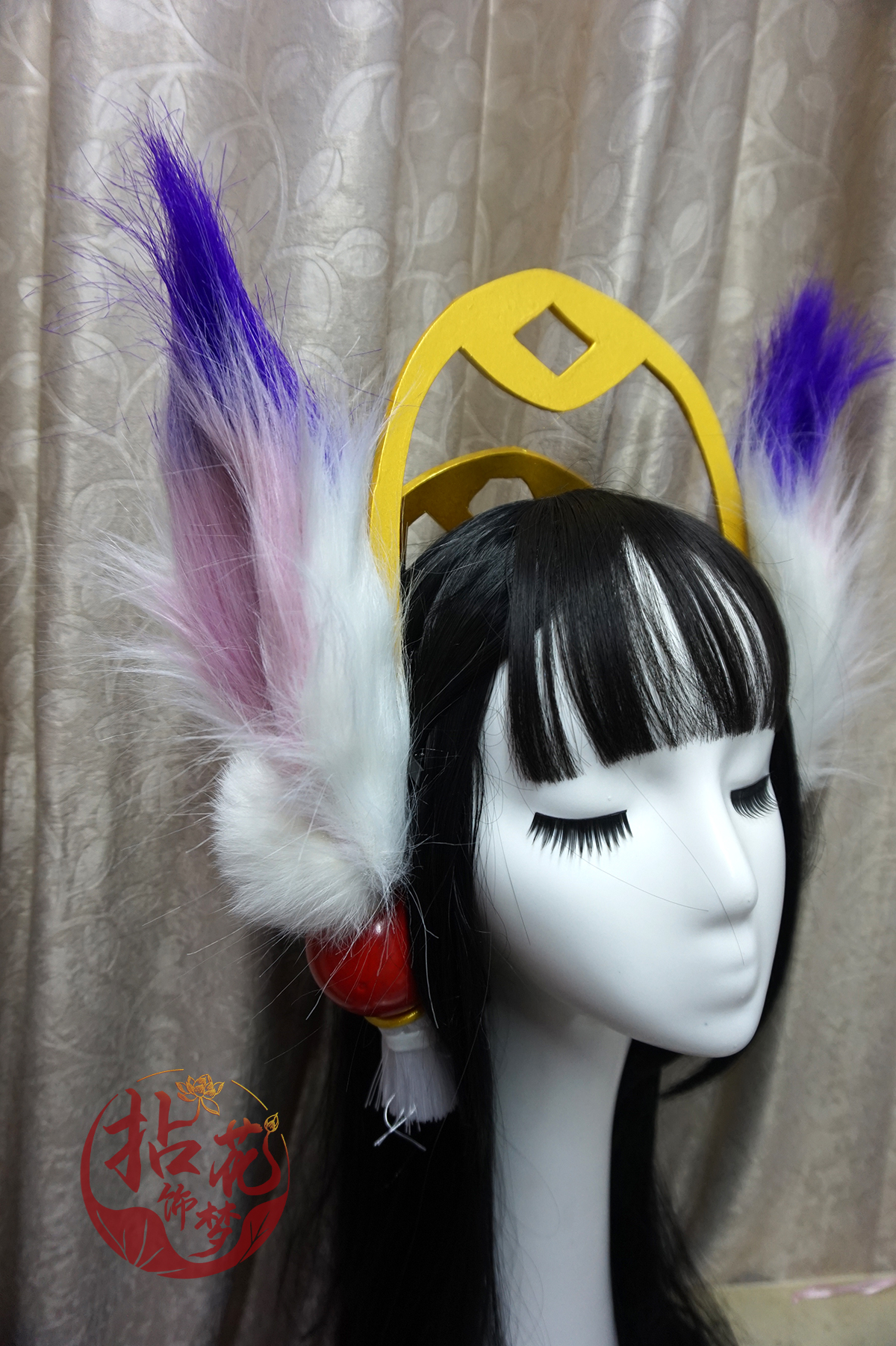 拈花饰梦 阴阳师手游 烬天玉藻前 头饰 cos道具 cosplay 定做定制