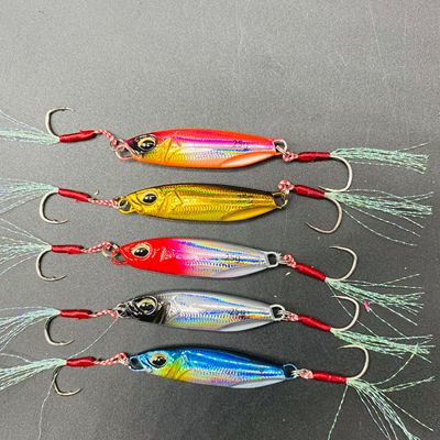 日式远投飘落双单钩铁板路亚假饵硬饵金属饵翘嘴鳜鱼鱤鱼