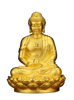 纯金999古法黄金阿弥陀佛释迦牟尼佛药师佛居家供奉佛像