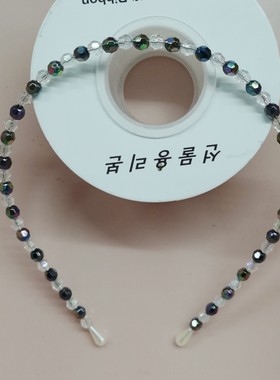 韩国时尚原创设计高级感简约手工编织珍珠水晶发箍头箍发卡发饰女