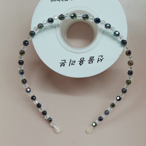 韩国时尚原创设计高级感简约手工编织珍珠水晶发箍头箍发卡发饰女
