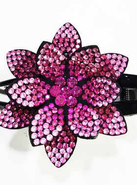 中号头饰发夹抓夹后脑勺头发夹子顶夹一字横夹盘发发卡三齿鸭嘴夹