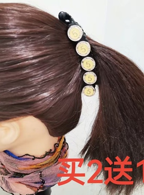 头饰香蕉夹竖夹发饰百搭优雅抓夹成人女防滑扭夹水钻发夹马尾发卡