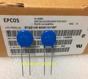 S14K60 压敏电阻 西门子 EPCOS B72214S0600K101 原装进口