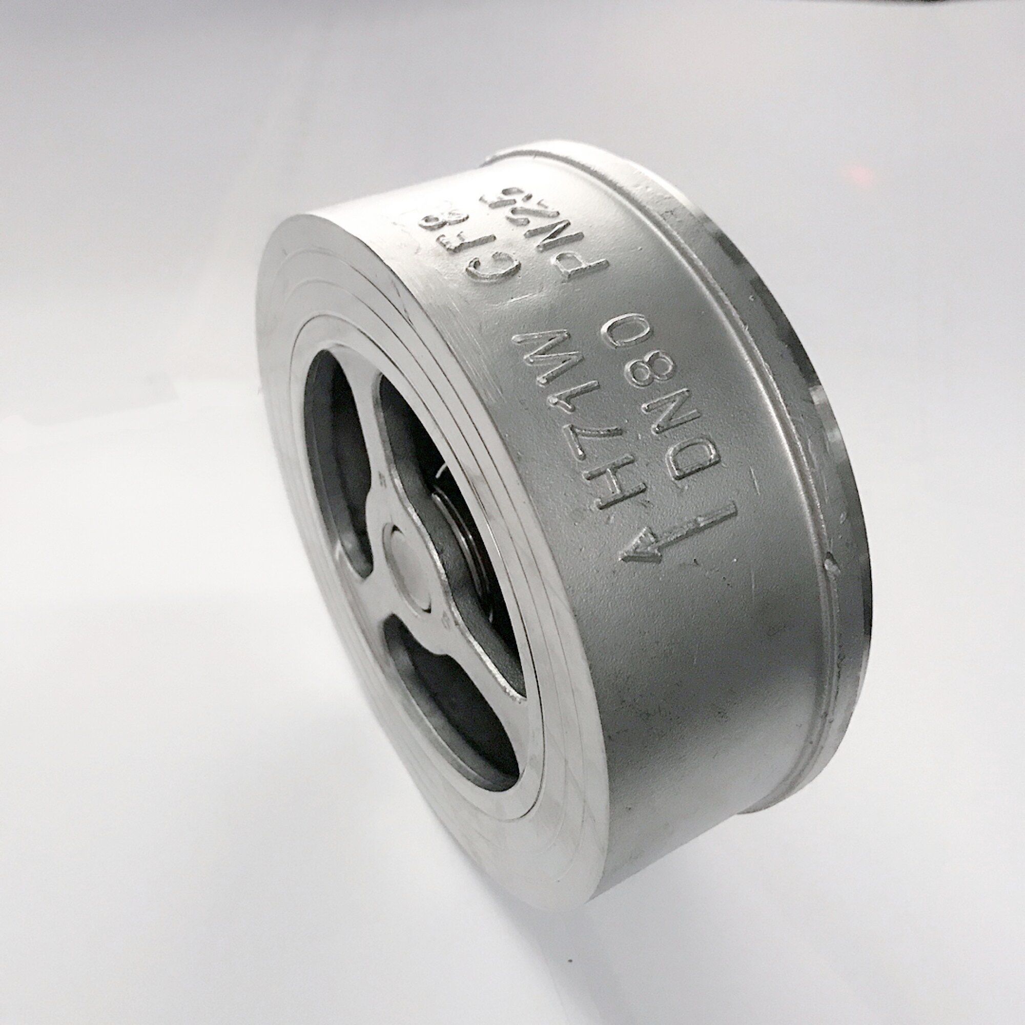 304/316l不锈钢h71w-16p/25p对夹式止回阀单向阀25-200消声止回阀