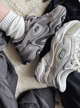 Skechers斯凯奇熊猫鞋5代男女闪穿鞋复古缓震232417老爹鞋150527