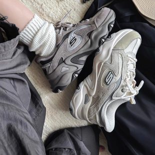 Skechers斯凯奇熊猫鞋5代男女闪穿鞋复古缓震232417老爹鞋150527