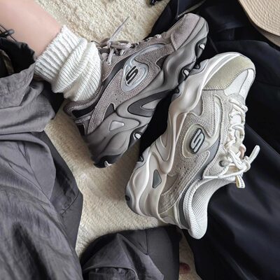 Skechers斯凯奇熊猫鞋5代男女闪穿鞋复古缓震232417老爹鞋150527