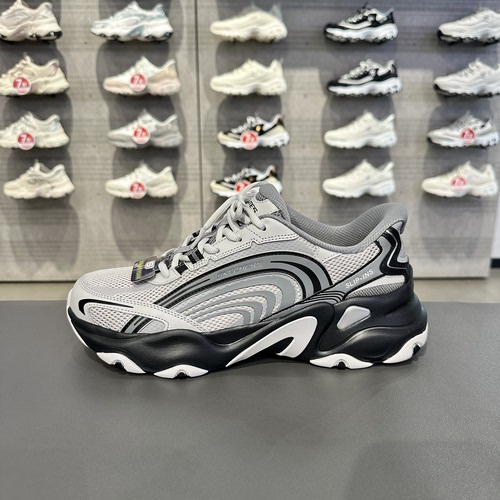Skechers斯凯奇男士熊猫鞋五代缓震透气增高耐磨休闲老爹鞋232424