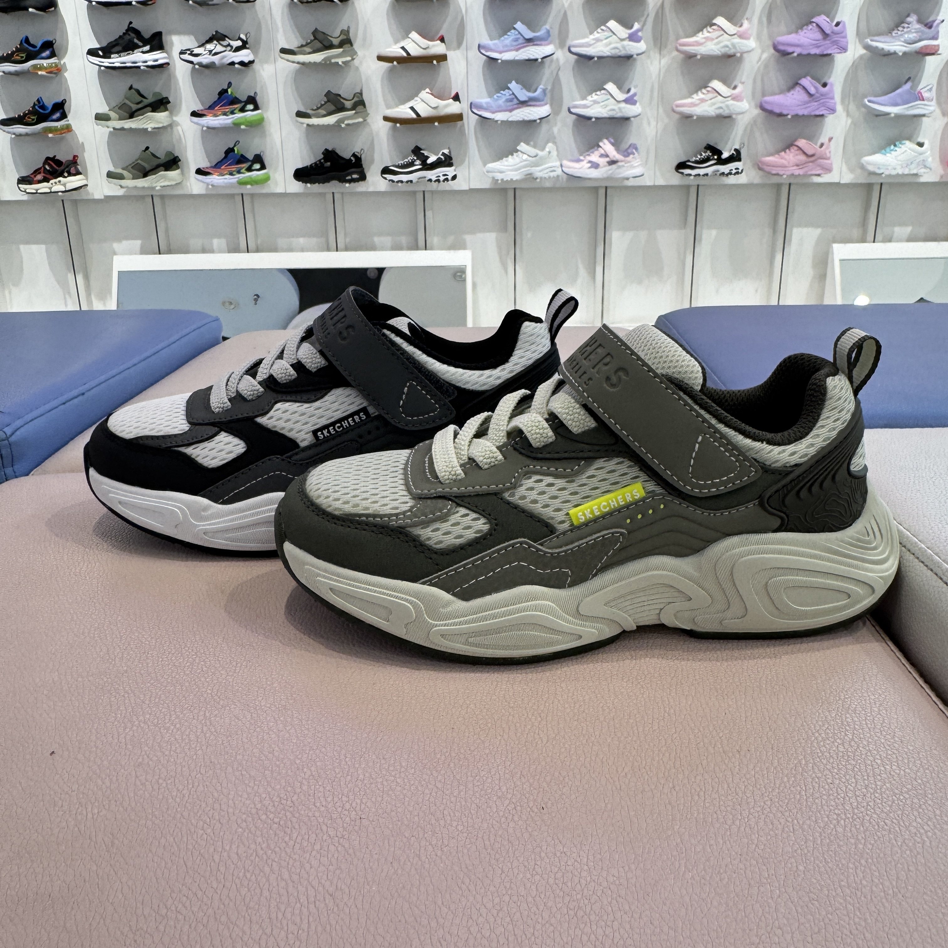Skechers斯凯奇山川鞋复古春秋运动鞋男童时尚舒适跑步鞋419030L