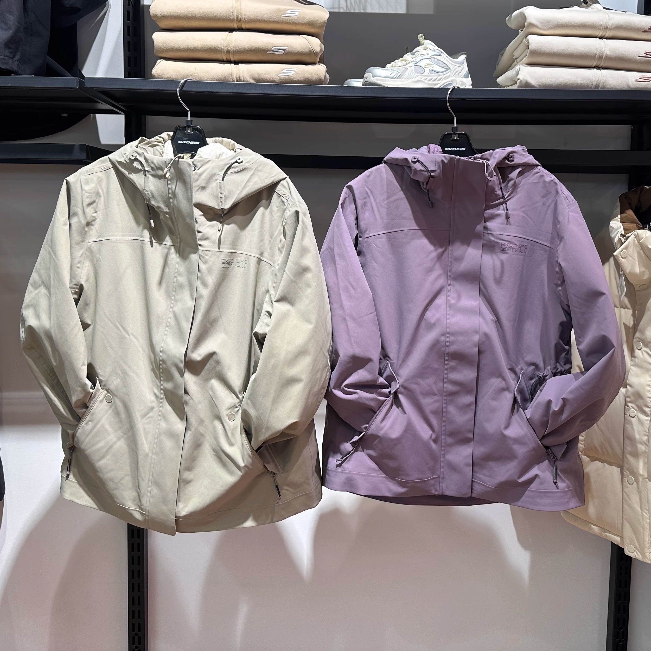 Skechers斯凯奇男女防水三合一羽绒内胆P425M110冲锋衣P425W127