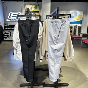 Skechers斯凯奇男士秋冬防泼水纯色简约锥形休闲运动长裤P425M021