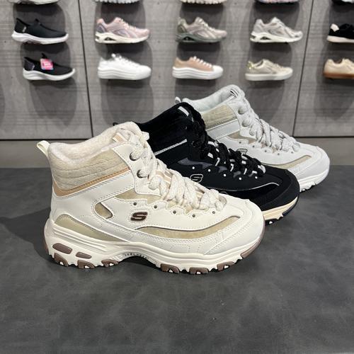 斯凯奇女士绑带保暖缓震运动鞋