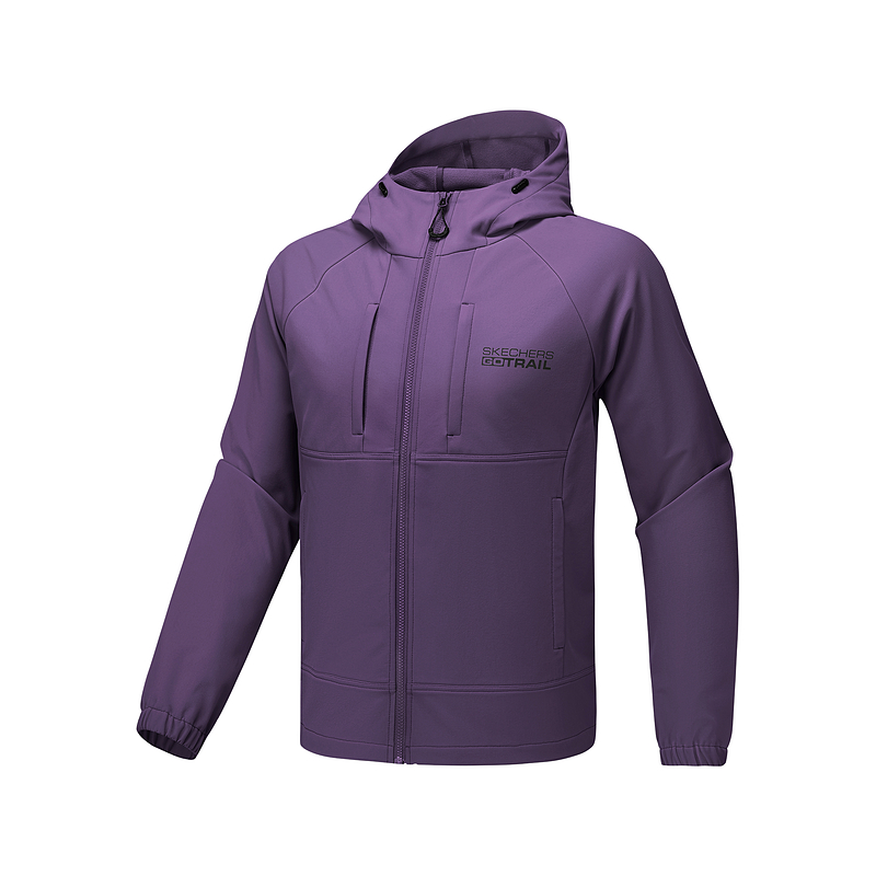 Skechers斯凯奇秋季男款轻盈透气利落运动梭织连帽外套P325M097