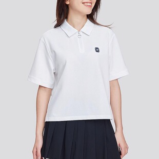Skechers斯凯奇女子短款 T恤P224W095 凉感速干翻领POLO衫 运动短袖