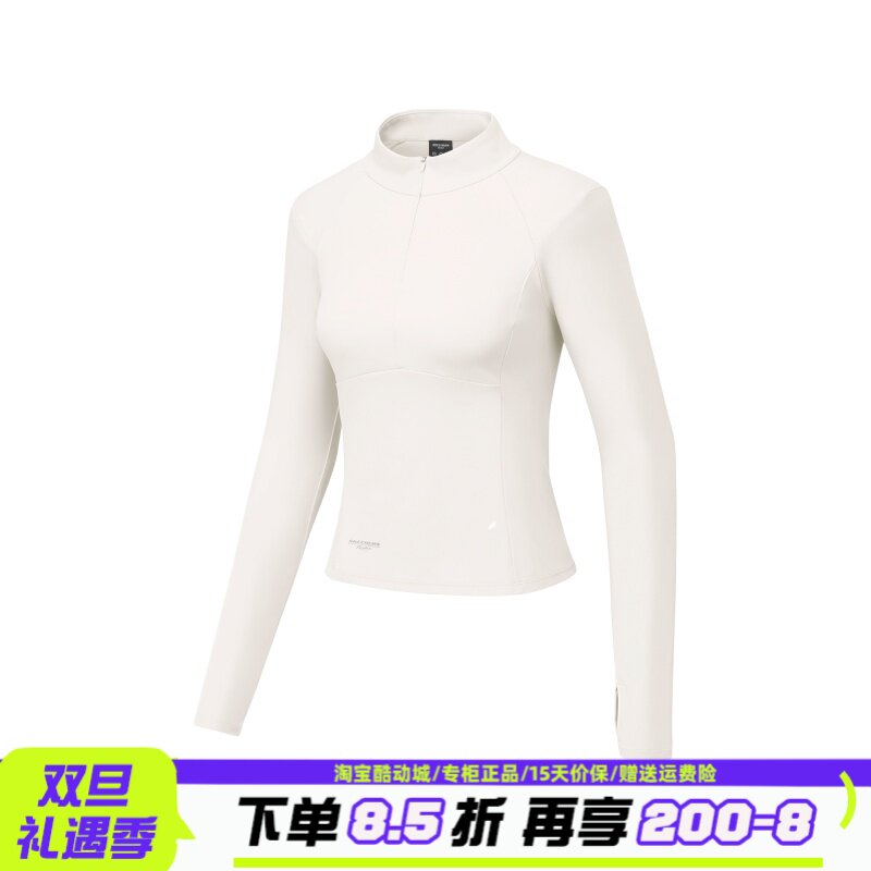Skechers斯凯奇女士春季高弹防紫外线长袖夜光LOGOT恤衫P125W105