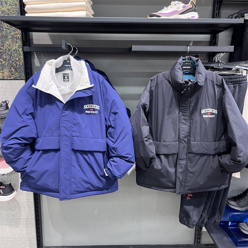 Skechers斯凯奇男女同款双面穿多口袋防风抗寒棉服外套L124U026,运动服/休闲服装,运动茄克/外套,淘宝优惠券,粉丝福利购,淘宝优惠卷