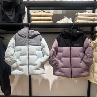 Skechers斯凯奇冬季 羽绒外套P425W182 女士简约舒适防泼水宽松短款