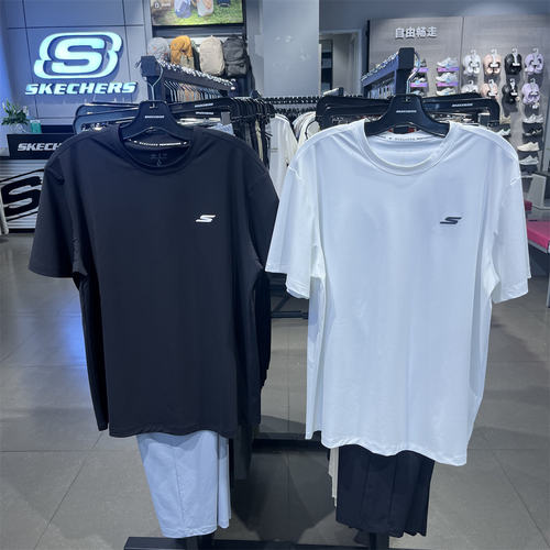 Skechers斯凯奇男款夏季吸湿速干凉感宽松圆领短袖T恤衫P225M021