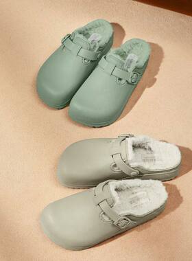 Skechers斯凯奇女士秋冬一脚蹬加绒保暖舒适泡泡鞋拖鞋111313