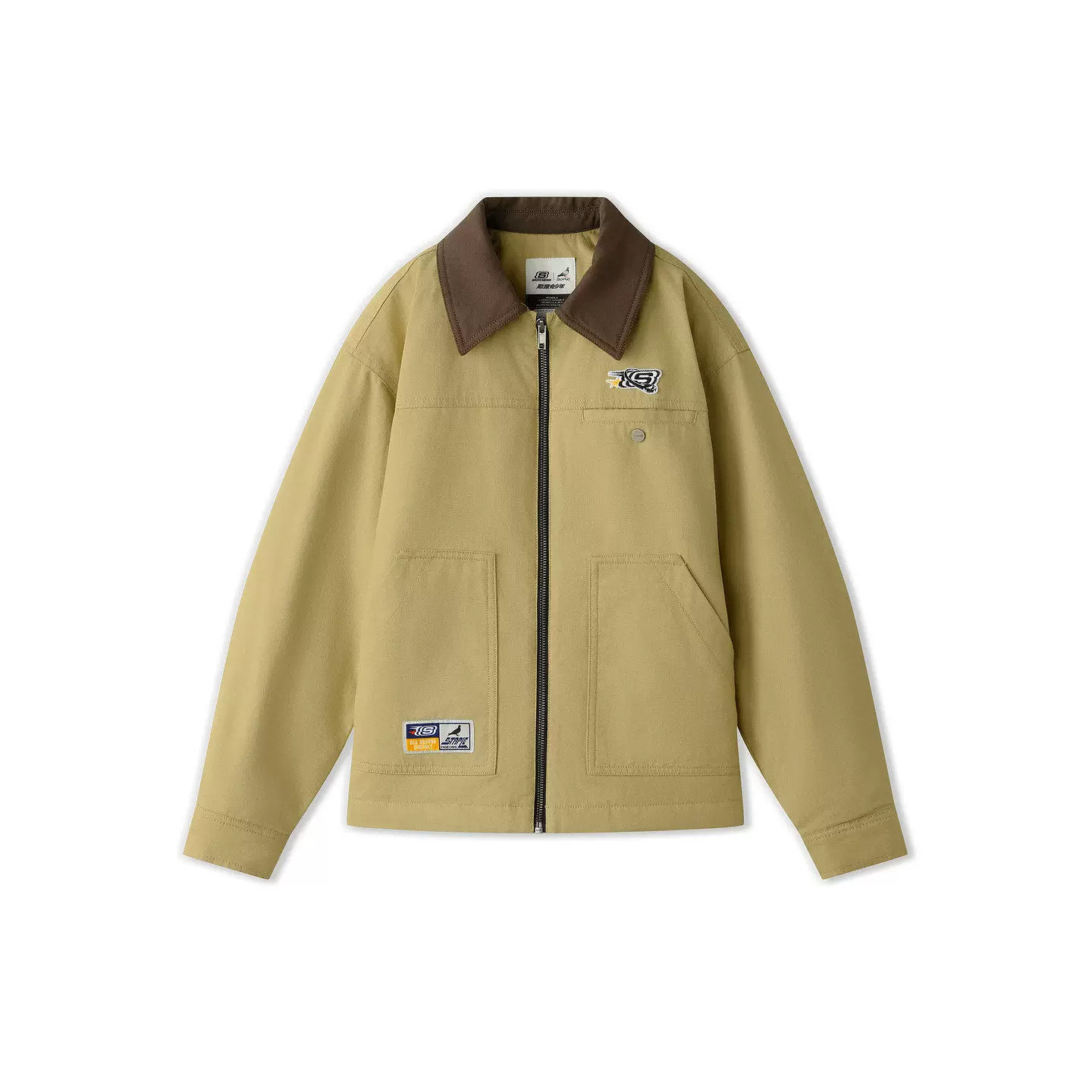 Skechers斯凯奇儿童中性秋冬棉服时尚休闲梭织裥棉外套L426K013