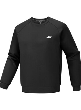 Skechers斯凯奇男士秋冬舒适宽松百搭针织套头休闲卫衣P126M007