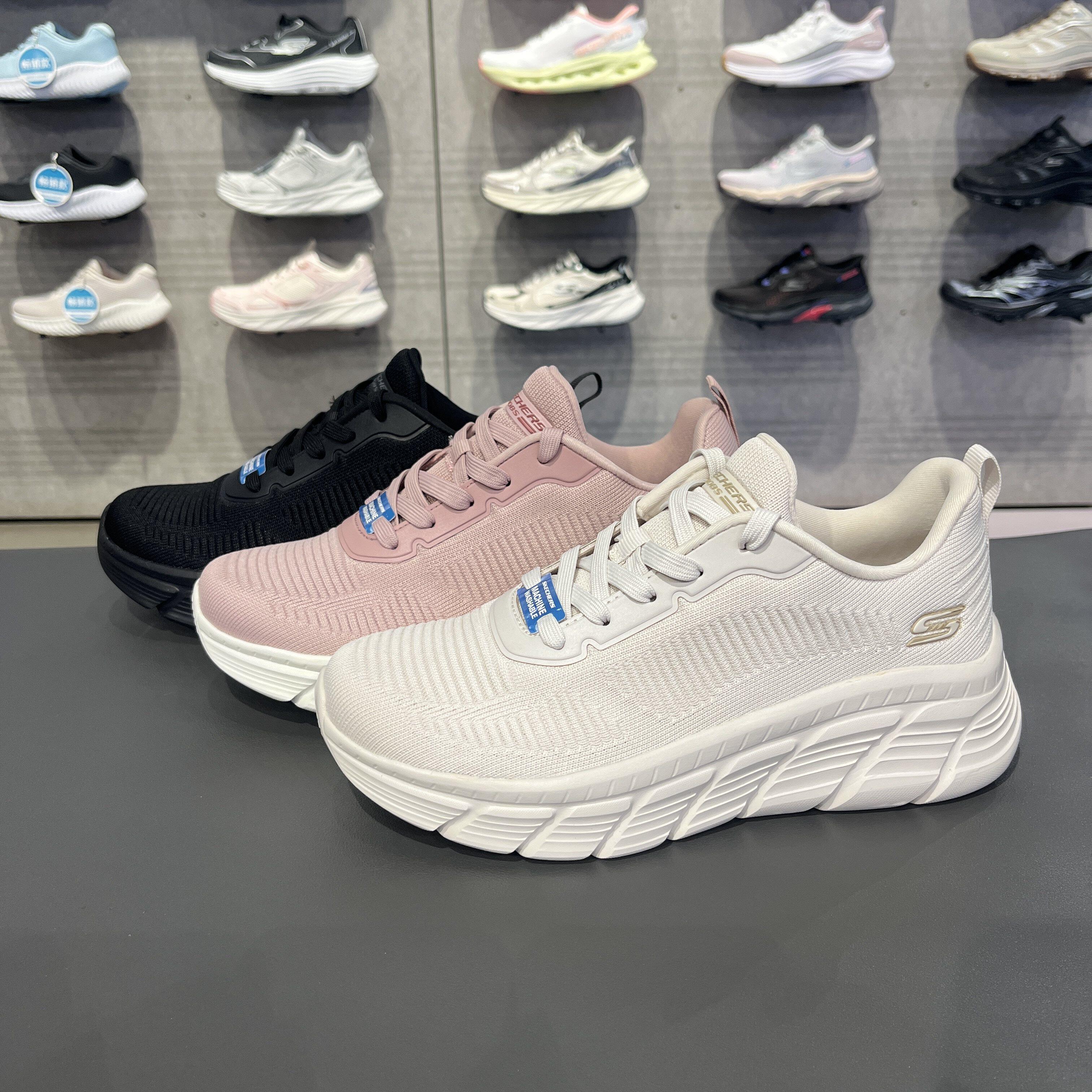 Skechers斯凯奇春款女子轻质舒适增高简约百搭休闲运动鞋117385