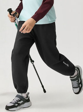 Skechers斯凯奇春秋男女童舒适宽松时尚百搭束脚针织长裤L126K014