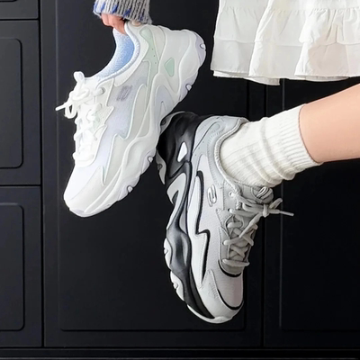 Skechers斯凯奇糯米熊男女春季厚底缓震老爹鞋232494运动鞋150524