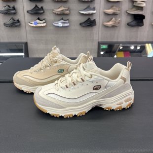 Skechers斯凯奇秋冬女款轻质吸震舒适加绒熊猫鞋运动老爹鞋150244