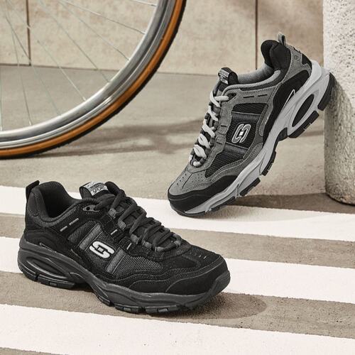 Skechers斯凯奇男士春夏复古时尚透气跑步鞋舒适缓震运动鞋51241