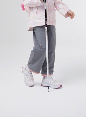 Skechers斯凯奇女童柔软舒适抽绳时尚百搭梭织运动长裤P324G021