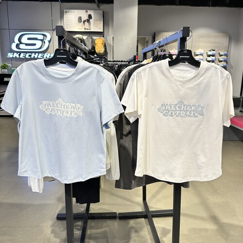 Skechers斯凯奇2026夏女索罗娜透气运动休闲针织短袖T恤P226W121