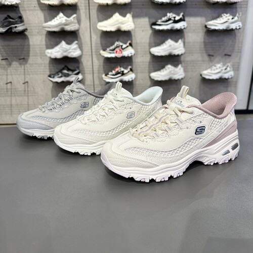 Skechers斯凯奇女子一脚蹬闪穿鞋缓震百搭厚底熊猫鞋老爹鞋150868