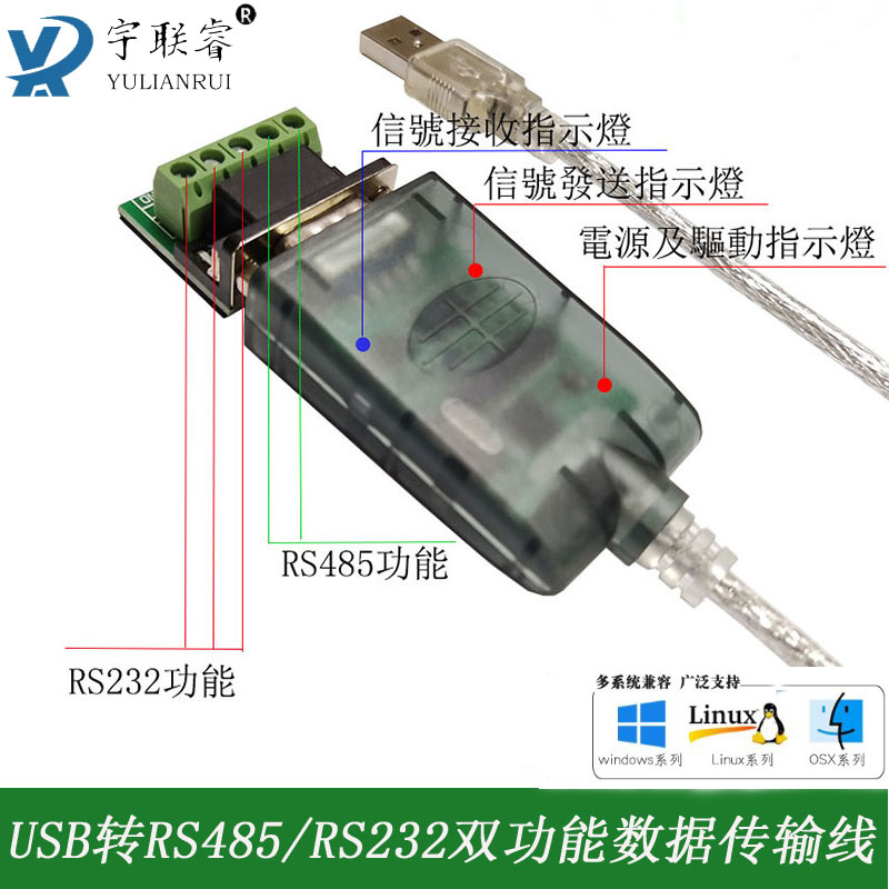 宇联睿串口双功能485/232数据线