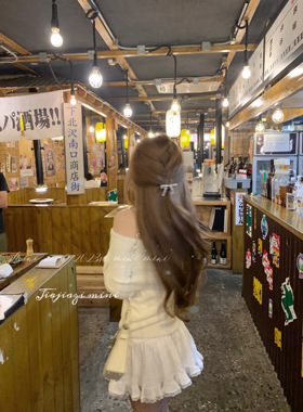 Minineed 闪钻高级感气质千金头饰带钻蝴蝶结发夹仙气公主发饰