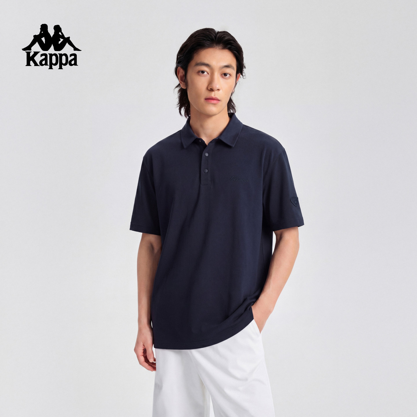 Kappa卡帕背靠背男士短袖polo衫夏季新款翻领休闲凉感运动t恤上衣
