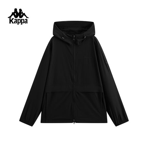 Kappa卡帕男装2026夏季新款运动休闲简约宽松连帽防风衣K0G32FJ44
