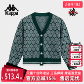运动休闲简约舒适百搭开衫 新款 K0E82LK21 冬季 Kappa卡帕女装