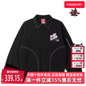 Kappa卡帕男子翻领外套新款 女子运动单排扣茄克休闲上装