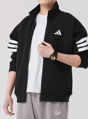 Adidas阿迪达斯男装2025春季新款运动休闲立领拉链时尚外套JD4885