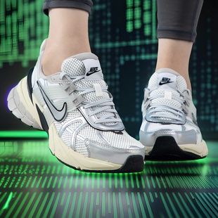 RUN复古厚底老爹鞋 Nike耐克2024春新款 V2K 机能跑步鞋 女鞋 FD0736