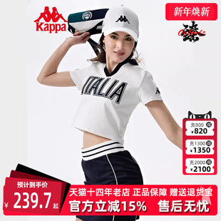 复古运动休闲透气短袖 新款 T恤K0D42PD11 夏季 Kappa卡帕女装