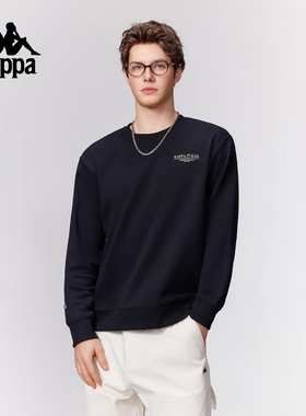 Kappa卡帕男装2026春季新款运动休闲简约百搭针织套头衫K0G12WT20
