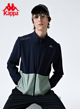 Kappa卡帕男装春季新款运动休闲立领长袖针织外套K0D32WK44