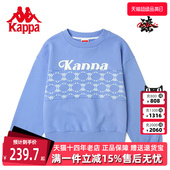 落肩印花圆领满印卫衣 新款 Kappa卡帕复古老花女套头衫 夏季