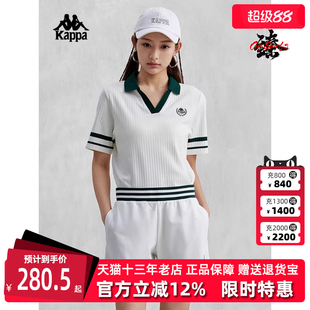 POLO衫 Kappa卡帕女装 复古运动休闲短袖 2024夏季 K0E42PD02D 新款