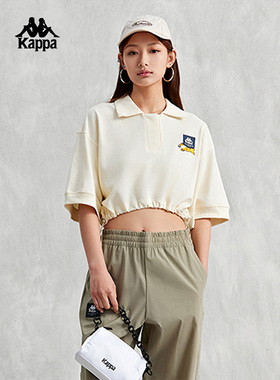 Kappa卡帕女装夏季新款运动休闲短款半袖T恤K0E42PD91D