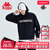 卫衣K0D12MT05 男运动卫衣舒适休闲印花长袖 Kappa卡帕套头帽衫 新款